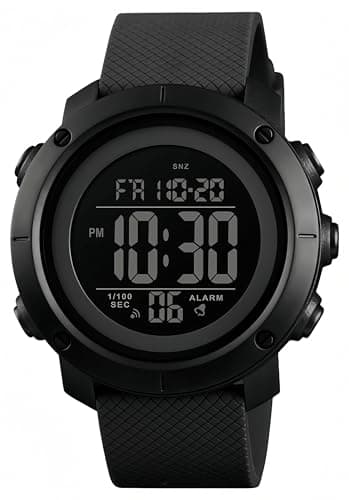 Digital Watch Sports Waterproof Military Back Light Small Watch for Men Black 1426
