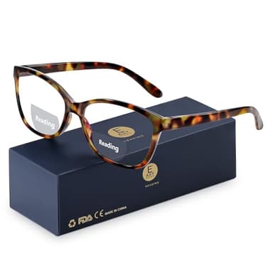 EASY READ Bifocal Reading Glasses for Women,Blue Light Blocking Computer Readers,Anti UV Women Eyeglasses with Spring Hinge(Magnification 1.50,Demi)