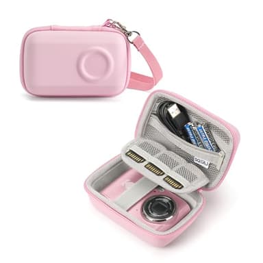 SQERO Digital Camera Case for KODAK PIXPRO FZ45 FZ55 & CAMKORY 1080P - Compact Travel Bag with 3 SD Card Slots,Small Lightweight Pouch, Cute Gifts for Adults Kids