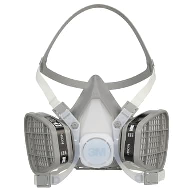 3M Half Facepiece Disposable Respirator 5301, Organic Vapor, NIOSH Approved, Size Large, Lightweight, Pre-assembled, No Maintenance, Permanently Affixed Cartridges, 1 Unit