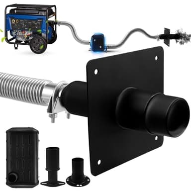 2026 Upgraded Universal Generator Exhaust Extension Silencer Kit with Muffler Box - 78% Noise Reduction, Fits Honda/Firman/etc, Super Quiet and Safe Exhaust Design for Home/Camping/RV Backup