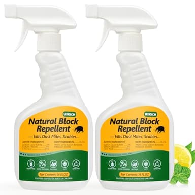 Mite Treatment Spray– 16 oz – Kills Dust, Spider, Carpet, Bird, Mouse & Rat Mites for Home,Furniture,Bedding – Natural | Non-Toxic| Effective – Child & Pet Safe