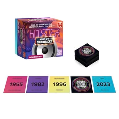 Hitster Film & Series Soundtracks, German Expansion, 154 Music Cards, Party & Card Game for Adults and Families, 2 to 10 Players, from 16 Years, German (DE)