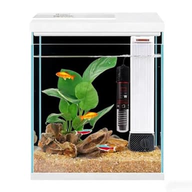 Pronetcus 2 Gallon Glass Betta Fish Tank with Heater Filter and Light, Self-Cleaning Small Aquarium Starter Kits
