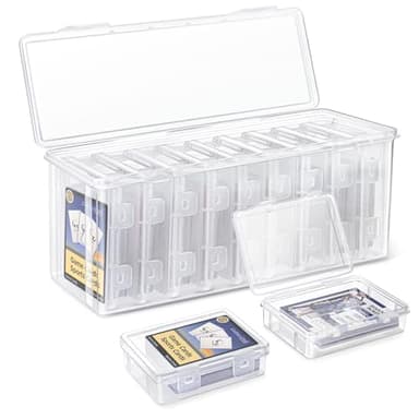CollectHall 10 PCS Trading Card Storage Box Set, Plastic Top loaders Storage Box, Fit for Standard Card, Top Loaders and Magnetic Card Holders