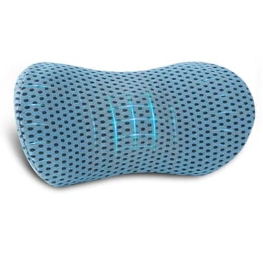 Lumbar Pillow, Memory Foam Lumbar Support Pillow for Office Chair and Car Seat, Ergonomic Streamline Back Pillow for Lower Back Pain Relief, Back Support Pillow for Sitting, Driving, Traveling