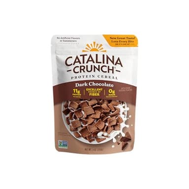 Catalina Crunch Protein Cereal - Sugar Free Breakfast Cereal with 11g of Protein - Gluten Free - Dark Chocolate - 9 oz. Bag (Pack of 1) (Packaging May Vary)