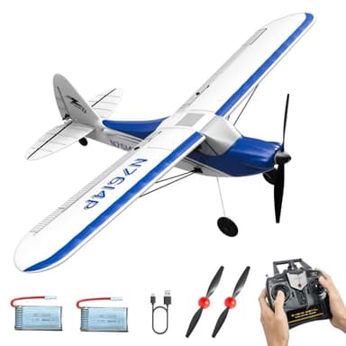 RCSHOBBY RC Plane Sport Cub 500 S2 RC Airplane RTF 4 CH Remote Control Airplane with Gyro Stabilization System& One Key Aerobatic, Ready to Fly for Beginners,Adults