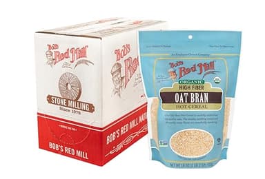 Bob's Red Mill Organic Oat Bran, 18oz (Pack of 4) - Non GMO, Vegan, Kosher
