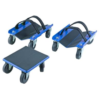 KASTFORCE Snowmobile Dollies Full-Rubber-Pad-Protection Heavy Duty Dollies Carries up to 1500 lbs (682 kg) V-Slide with 2.5 Inch Swivel Casters 2 Pairs of Heavy Duty Straps KF2020