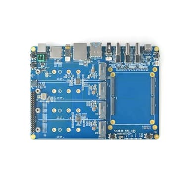 WayPonEV CM3588 NAS Network Storage CPU Module, 4/8/16/32GB RAM, up to 256GB eMMC, 8-core Rockchip RK3588 Chip – 6.0TOPS NPU for Cloud Server, Laptop Alternatives and AI Deep Learning (Carrier Board)