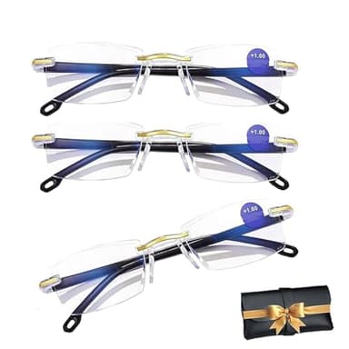 Blueease-Optics Glasses, 2025 New Blue Ease Optics Glasses, Anti-Blue Light Presbyopia Glasses for Women/Men (3pcs)