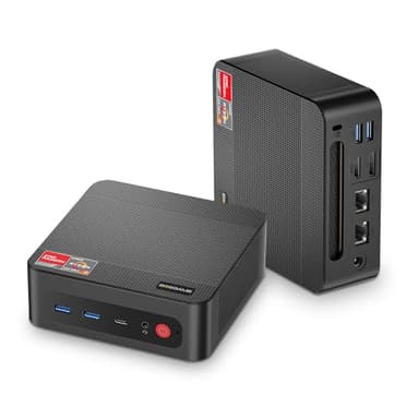 BOSGAME P4 Light Gaming Mini PC, Ryzen 7 5825U, 32GB RAM 1TB SSD, 11 Pro Triple 4K 60HZ Displays Desktop Computers, Support PS3 Emulator Micro PC, HDMI+DP+Type-C, WiFi 6E, BT5.2, Dual 2.5GbE LAN