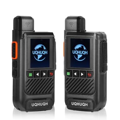 UQHUQH Lifetime Free Unlimited Range Walkie Talkies-4G LTE POC Long Range Two-Way Radios with Rapid PTT, Professional Nationwide Communication for Business, Travel & Family (2-Pack)