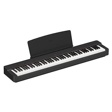 Yamaha P225 88-Key Digital Piano with Weighted Keys, Portable Design, Keyboard, Music Rest, Sustain Foot Switch, and Built-In Speakers, Black (P225B)