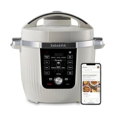 Instant Pot PRO Max Wi-Fi Smart 10-in-1 Pressure Cooker, Steamer, Saute, Warmer, Rice Cooker, Yogurt Maker, Sous Vide, Baker, NutriBoost - Includes App with 2000+ Recipes - 6 Quart