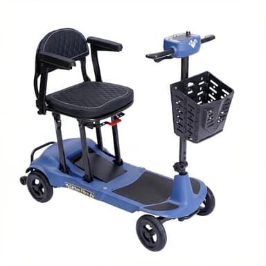CareArise Lightweight Mobility Scooter for Adults and Seniors, 27lbs Foldable Carbon Fibre Frame, Portable 4 Wheels Scooter, 15.5 Miles Long Range, 298 lbs Capacity, Airplane Travel Friendly