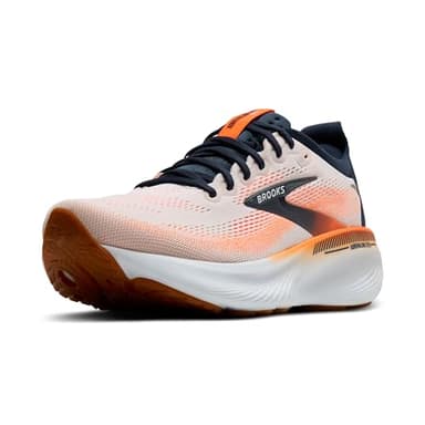 Brooks Men’s Adrenaline GTS 25 Supportive Running & Walking Shoe - White/Spellbound/Orange - 13 Medium