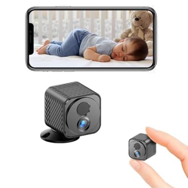 Hidden camera,1080P Wireless Mini Camera with 60-Days Long Battery Life, AI Motion Detection Alerts, Auto Night Vision, Small Nanny Cam for Home/Indoor Security, Free Cloud Storage, No Need SD/TF Card