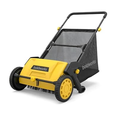 Push Lawn Sweeper 21" Walk Behind Leaf Collector for Lawn and Yard with 103L Hopper Bag Adjustable Height Grass & Leaf Picker for Lawn Cleanup
