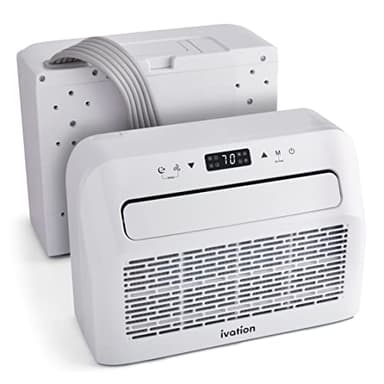 Ivation 6,500 BTU Camper Air Conditioner | Portable Over-the-Window Sill AC, Fan & Dehumidifier for RV, Caravan & Motorhome | Digital Display, Temperature Control, Timer, Sleep Mode, Whisper Quiet