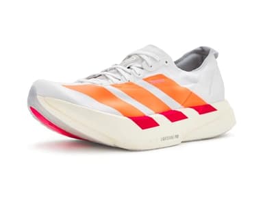 adidas, Mens, Adizero Adios Pro 4 Running Shoes, White/Lucid Red, 10, D - Medium