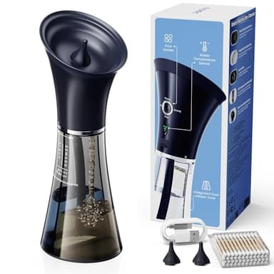 KAUGIC Upgraded Ear Wax Removal with One-Piece Waste Tank, Safe Cleaner with Water Temperature Sensor, Effective Ear Irrigation Kit, IPX7, FSA-HSA-Eligible, Semi-Transparent