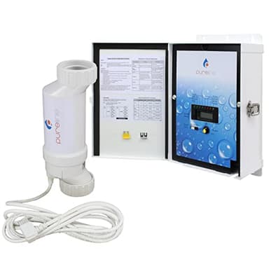 Pureline Crystal Pure Salt System, PL7700, Universal Pool Salt Chlorination System, Includes Control Panel, Salt Cell, 40,000 Gallon