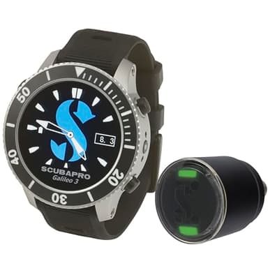 SCUBAPRO G3 Wrist Scuba Dive Computer with Transmitter Smart + Pro with Bluetooth® and Watch-Style Color Display, Includes Case, Silicone Arm Strap, USB Cable, Charging Dongle and Lanyard