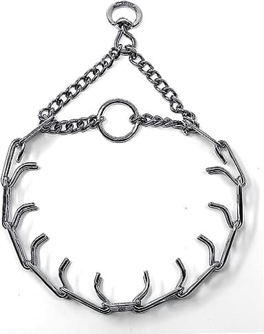Herm Sprenger Ultra-Plus Prong Dog Training Collar — Fits 13 to 19 inch Neck (Small, 2.25mm Gauge, 16 inch Base Length, Extendable with Additional Prong Links) — Chrome Plated Steel, Made in Germany