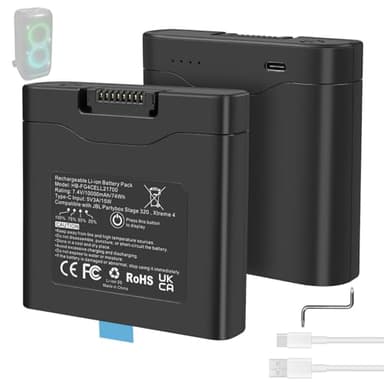 oliadeo 2Pack for JBL 320 Battery Pack Replacement: Partybox 320 Battery for JBL Battery 400 Party Box Stage 320 Xtreme 4 Lithium Batteries