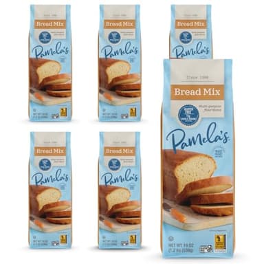 Pamela's Products Gluten Free, Bread Mix, 19-Ounce Packages (Pack of 6)
