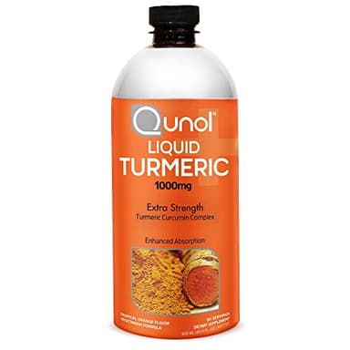 Qunol Liquid Turmeric Curcumin with Black Pepper 1000 Milligram, Supports Healthy Inflammation Response and Joint Support, Dietary Supplement, Extra Strength, 60 Servings, 30.4 fl oz (pack of 1)