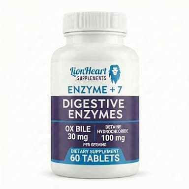 Digestive Enzymes with ox Bile - Supplements for No Gallbladder - Helps Digest Meals Small or Large - Including HCL - Pepsin - Papain & Bromelain - Purified Bile Salts - Gallbladder Support 60ct