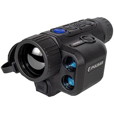 Pulsar Axion 2 XQ35 Pro Thermal Monocular with Laser Range Finder, 384x288 17 µm Sensor, 2-8x Magnification Long Range Monocular for Hunting