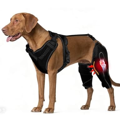 Arvion Dog Knee Braces for Back Leg, Adjustable Dog Leg Braces for Torn ACL Hind Leg with Metal Stabilizers, Better Recovery Knee Brace for Rear Leg Cruciate Ligament Injuries & Hip Dysplasia, L