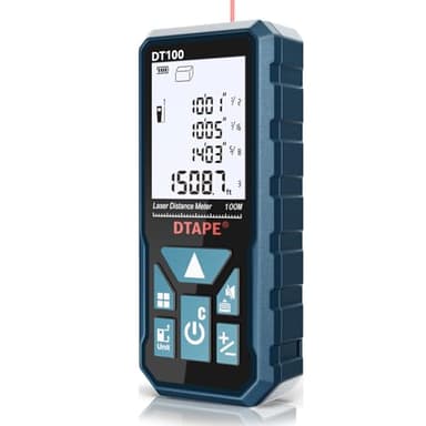 DTAPE DT50 165 Ft Laser Measuring Tool, High-Accuracy Laser Tape Measure, 2" Backlit LCD Display Laser Measure, Ft/in/Ft+in/M Electronic Tape Measure, Distance/Area/Volume/Indirect Laser Range Finder