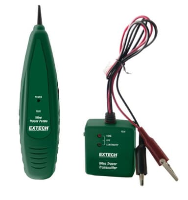 Extech TG20 Wire Tracer Kit and Tone Generator - Professional Cable Locator with Non-Contact Probe, Alligator Clips, RJ11 Connector, and Adjustable Sensitivity - for Non-Energized Circuits Only