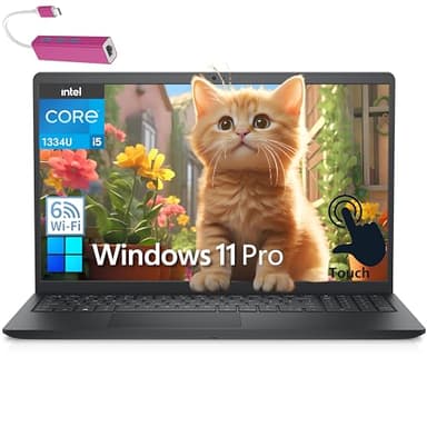 Dell Inspiron 15 Touchscreen Laptop Computer for Student Study and Business, 13th Intel i5-1334U (Beat i7-1250U), 16GB DDR4 RAM, 512GB PCIe SSD, 15.6" FHD, WiFi 6, Windows 11 Pro, Type C Hub