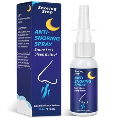 VEXWOLQ Anti Snoring Spray, Anti Snoring Devices, Effective & Fast Snoring Solution for Better Sleep, Helps Open The Throat & Airway During Sleep, 1 Floz
