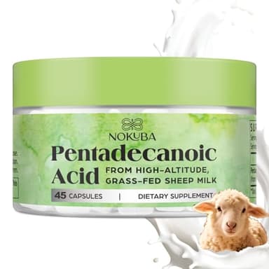 Nokuba C15:0 Pentadecanoic Acid Supplement Essential Fatty Acids 300mg - 45 Days Supply