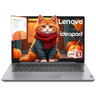 Lenovo 2026 Laptop for Student & Home, 14 inch with Office 365, 8GB RAM, 256GB SSD, Intel Dual Core, WiFi 6, Windows 11, Long Battery Life, Essential Laptop, Grey