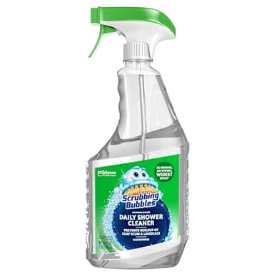 Scrubbing Bubbles Daily Shower and Cleaner Spray, Removes Mildew, Mold, and Soap Scum on Showers, Bathroom Floors & Tiles, Rainshower Scent, 32oz