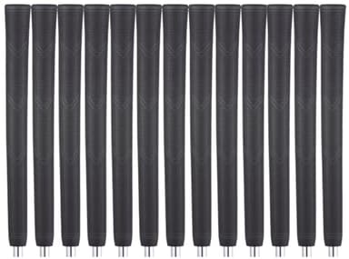 Majek Golf Club Grips Super Jumbo Arthritic Extra Large Tour 360 Degree Black - NO LOGO - Round .600 Extra Large XL XXL Great for Senior Golfers with Big Hands - Premium Rubber Golf Grips - 13 Pack High Traction Arthritic Grips