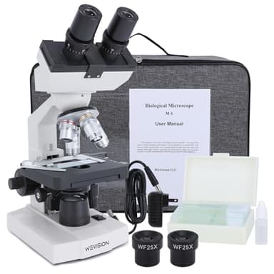 Professional 40X-2500X Lab Binocular Compound Microscope for Clinical Research - 4 Achromatic Objectives, Double-Layer Mechanical Stage, Coaxial Focus - High-Precision LED Scope for Labs & Medicine