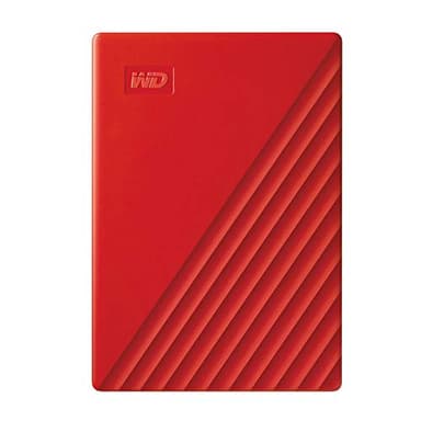 WD 2TB My Passport, Portable External Hard Drive, Red, backup software with defense against ransomware, and password protection, USB 3.1/USB 3.0 compatible - WDBYVG0020BRD-WESN