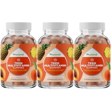 Daily Teen Gummy Vitamins - Multivitamin for Teens 12-17 Boys and Girls Daily Multivitamin Gummies for Teenagers - Essential Vitamins for Growing Teens - Support Health Growth and Development 180ct
