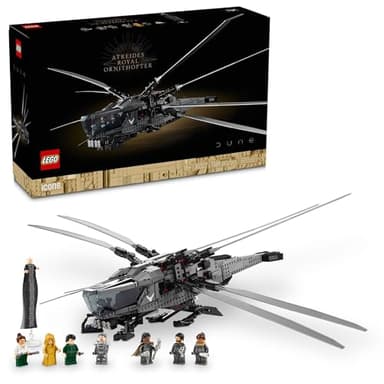 LEGO Icons Dune Atreides Royal Ornithopter 10327, Collectible Dune Inspired Model for Build and Display, Adult Gift Idea for Sci-Fi Movie Fans, 8 Minifigures