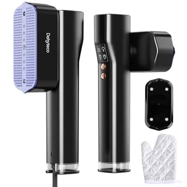 Travel Steamer & Iron 2 In 1, Dual Voltage 100V-240V Handheld Steamer for Clothes, Button Ironing Friendly Design, Portable Steamers for Global ＆ Europe Travel, 7.2FT Power Cord with Safe Switch