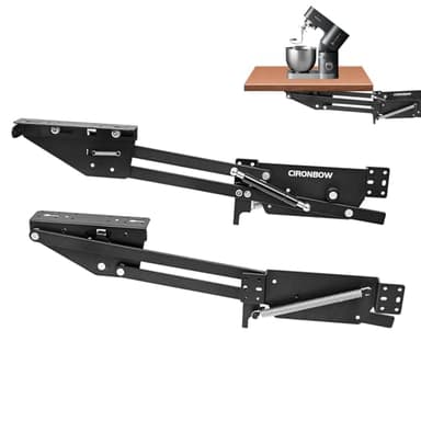 CIRONBOW Kitchen Cabinet Mixer Lift with Soft Close Locking Mechanism for Cabinet Heavy Duty Kitchen Appliance storage lifting system，Max load 50lb